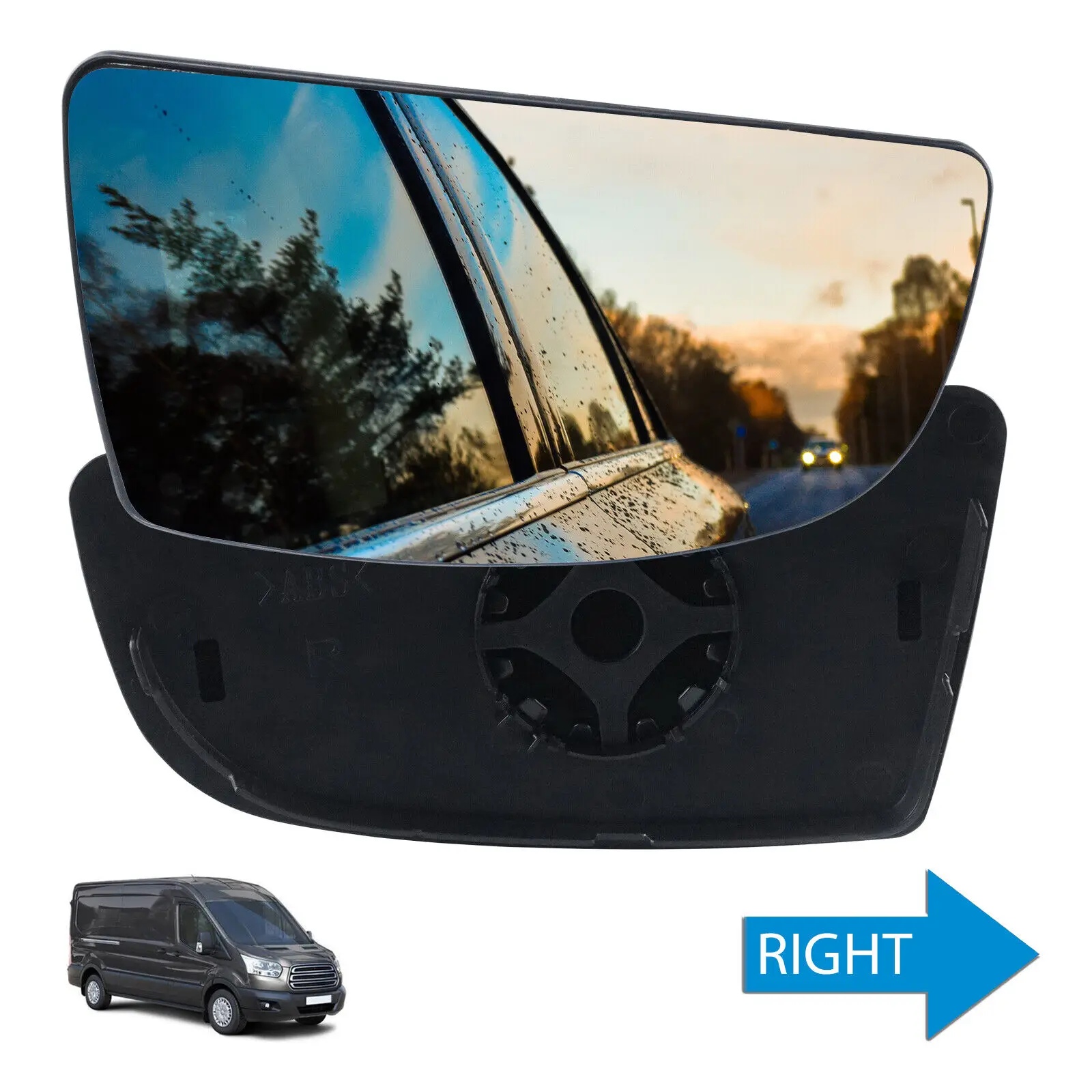 

Правое боковое нижнее зеркало заднего вида, стекло выпуклое с пластиной для Ford Transit MK8 V363 2014–up 1823997 1855102