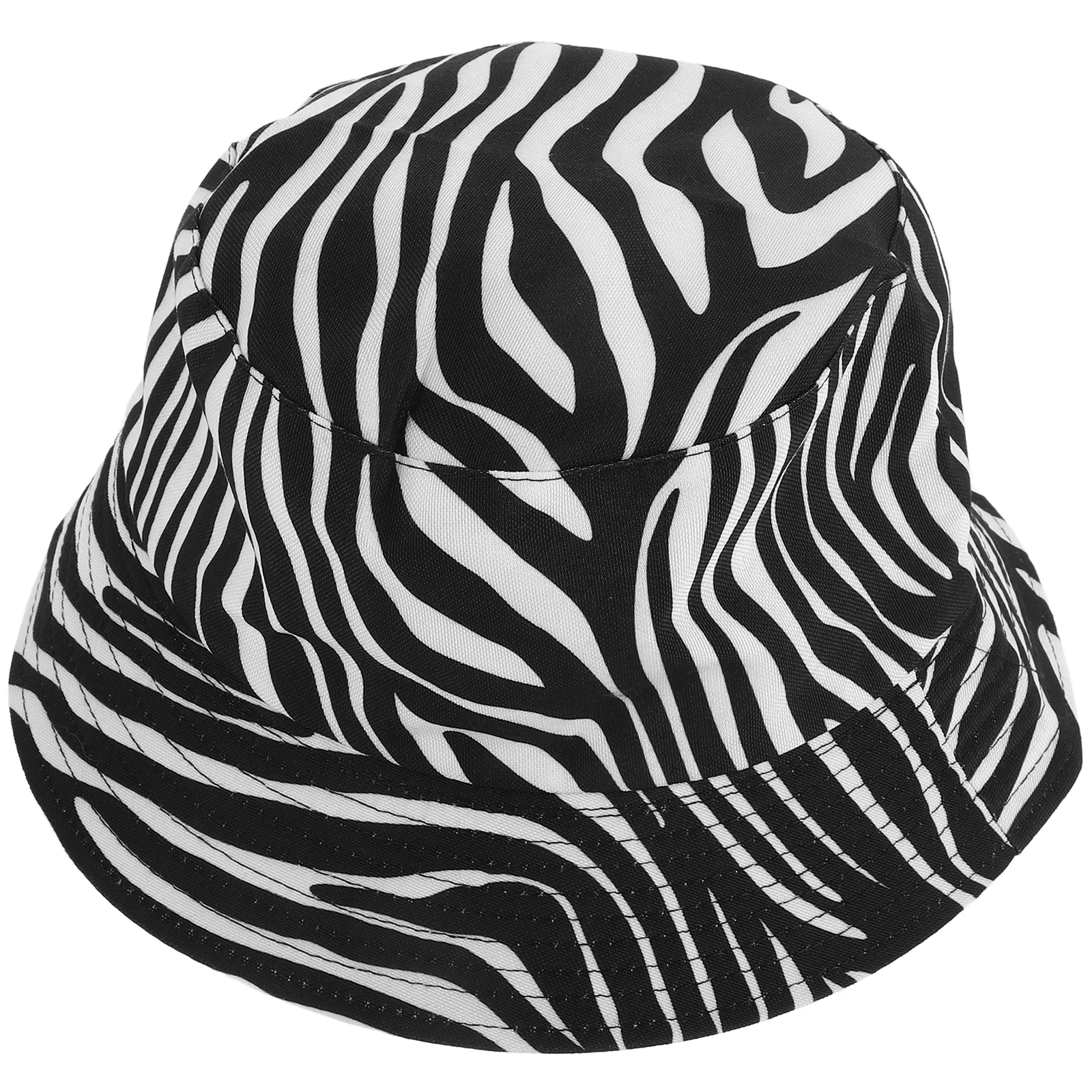 

Zebra Pattern Bucket Hats Foldable Sunhats UV Protection Wide Brim Women Summer Beach Vacation Outdoor Hat