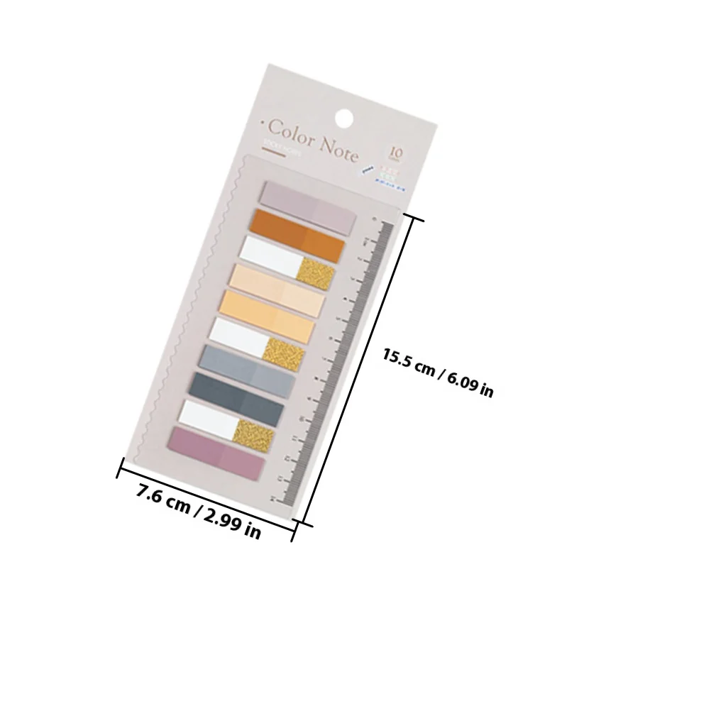 6 مجموعات من ملصقات علامات الصفحة الملونة اللامعة، وسادات مذكرة ورقية، علامات تبويب مؤشر لاصقة قابلة للإزالة، مستلزمات توضيحية للكتاب #5