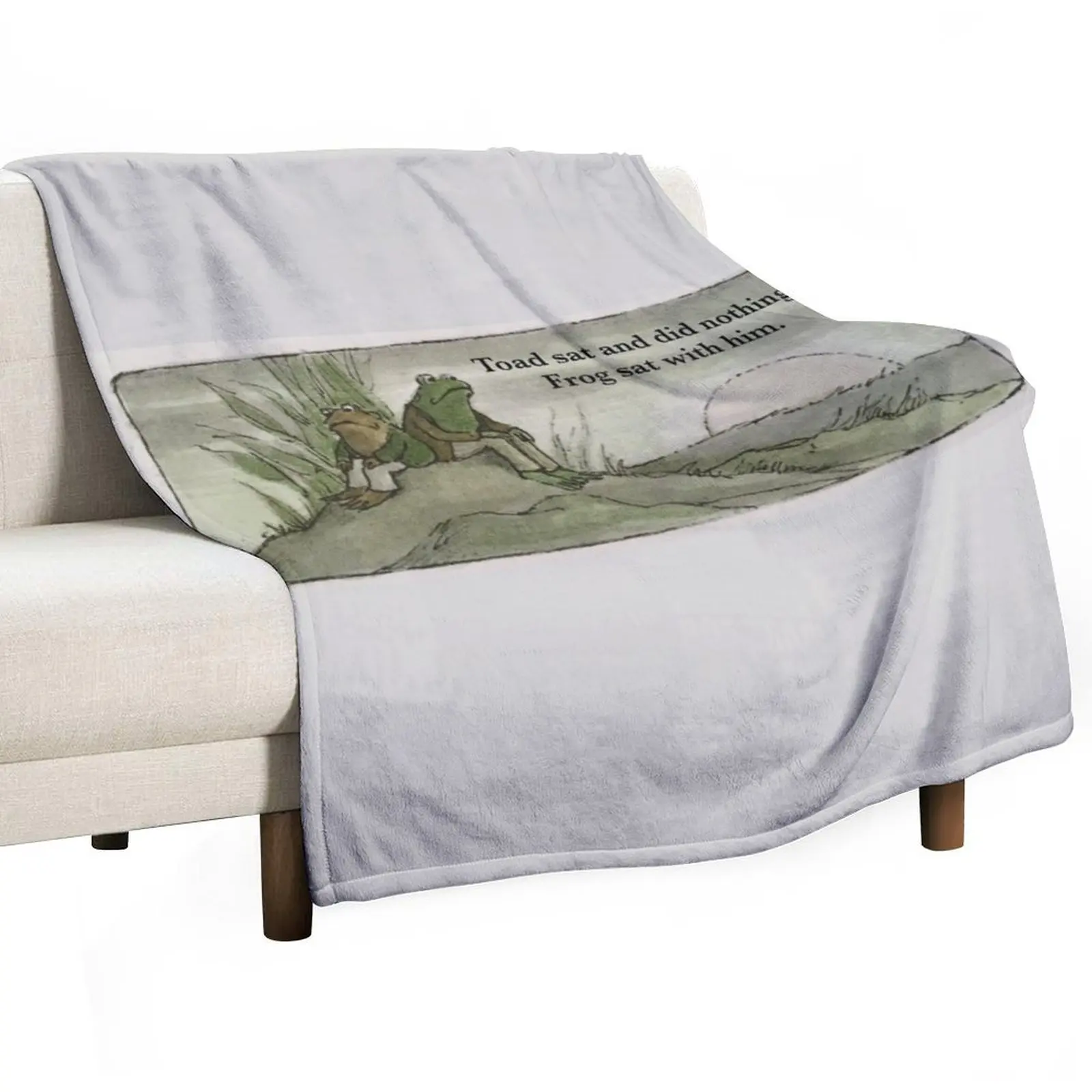Toad sat and did nothing. Frog sat with him. Throw Blanket Stylish Decor Blanket Gift for Friends Roommate