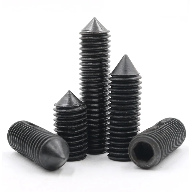 Black Grade 12.9 Alloy Steel Hexagonal Cone Head Bolt M2.5 M3 M4 M5 M6 M8 M10 M12 Cone Head Cyclic Head Fitting Screw