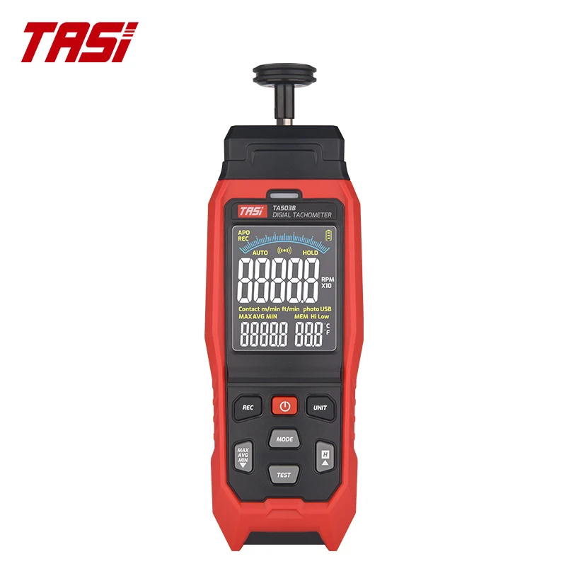Imagem -05 - Tasi-sem Contato Velocímetro Digital Laser Medidor de Velocidade Tacômetro Rpm Display Ta503a Ta503b Ta503c