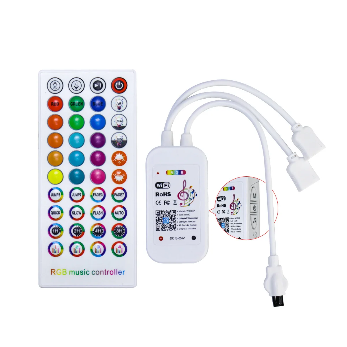 Bluetooth 40 Keys 16 Million Colors DC5-24V with Timer Mode for 5050 2835 Strip Wifi APP RGB Led Controller Music Control