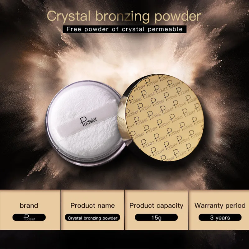 Matowy Perłowy Korektor Puder Utrwalający Podkład do Twarzy Kompaktowy Długotrwały Kontrolujący Wydzielanie Sebum Sypki Puder Utrwalający Makijaż