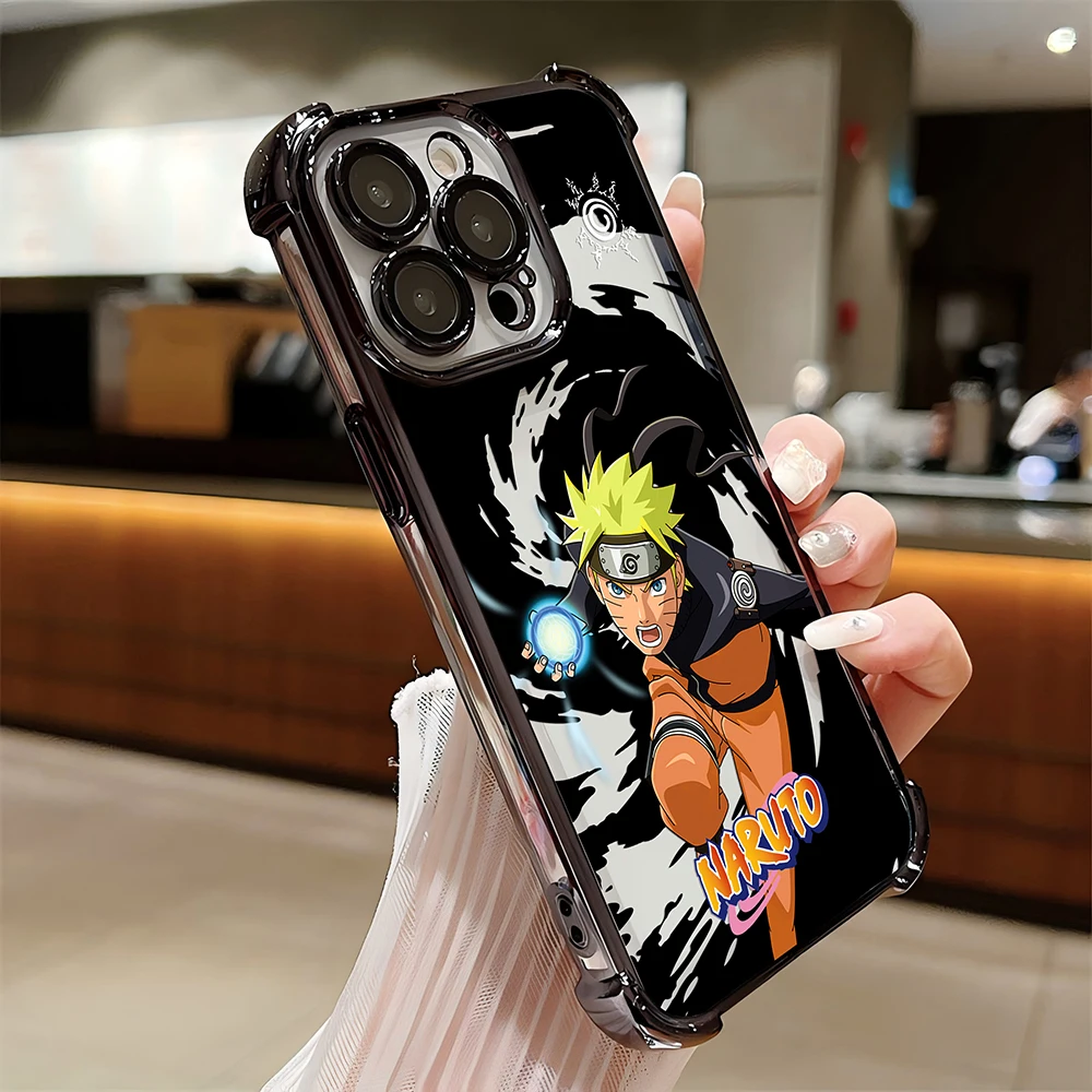 Anime Cool-N-Narutos Plating Case For Oppo A98 A97 A9 A79 A78 A76 A74 A72 A5 A54 A55 A17 A16 A15 A3 4G 5G Anti-Fall Cover