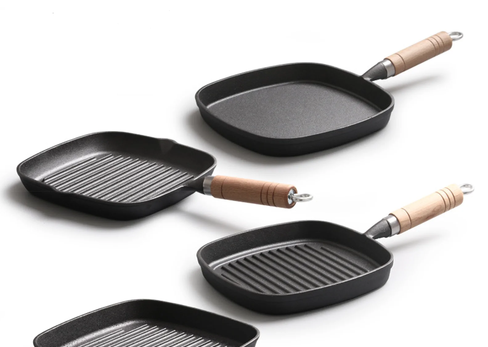

FerryChing Cast Iron Square Grill Pan Griddle Saute Frying Pan Pre-seasoned Skillet Kitchen Pan Cookware for Indoor and Outdoor