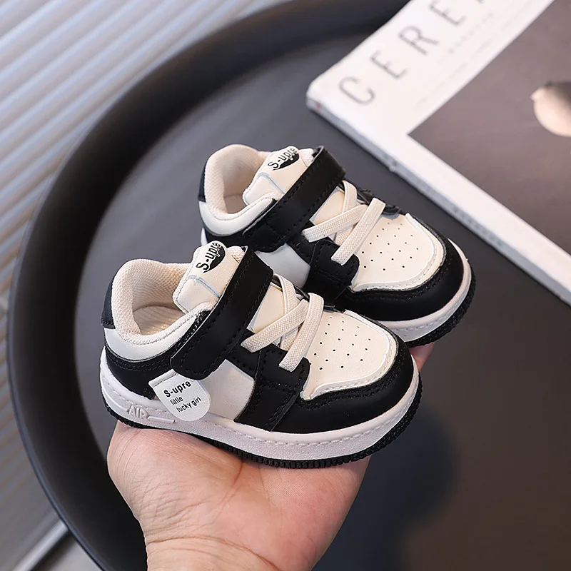 2026 New Toddler Baby Kids Fashion Design Walking Shoes Sneakers White Non-slip Casual Shoes Boys Breathable Outdoor Board Shoes