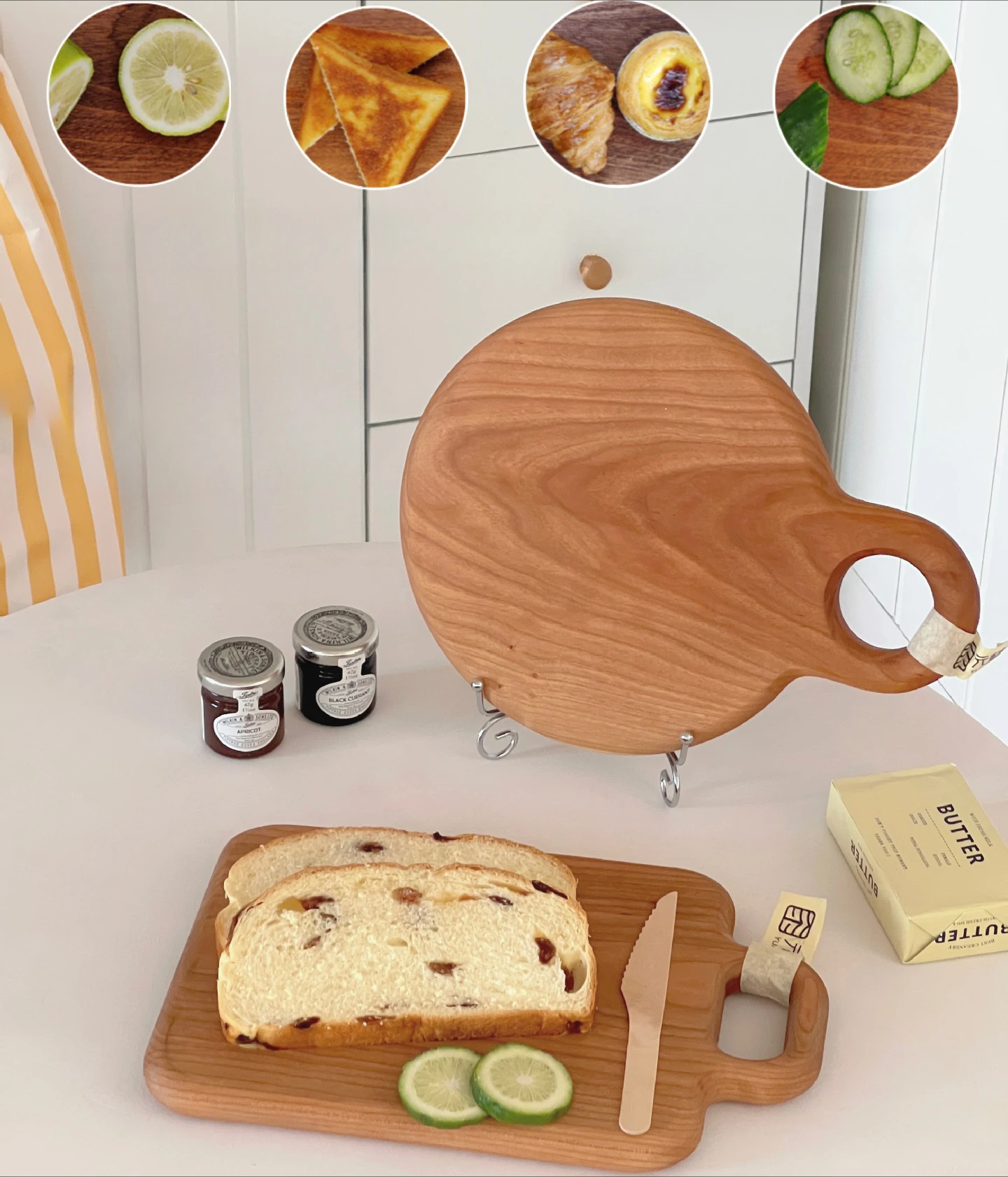 Double-sided chopping board cherry wood household kitchen board fruit tangible wood chopping boards