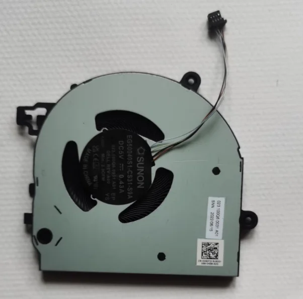 Wentylator chłodzący procesor do laptopa Dell Latitude 13 5330 0090TD EG50040S1-CS31-S9A DC5V 0.43A 023.100Q6.0031 A01 Min.3.3cfm
