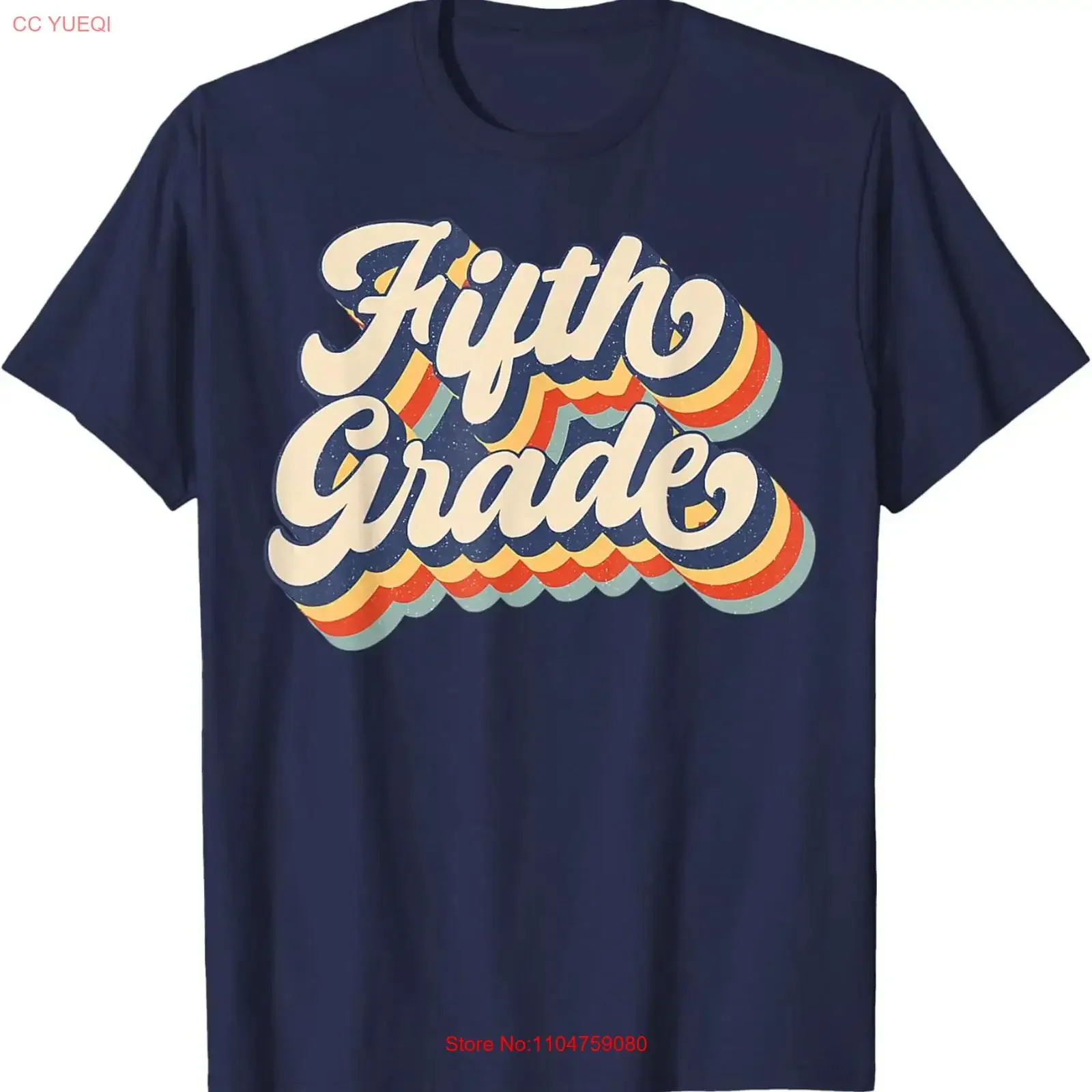 Retro Sunset Fifth Grade Teacher Student Back To School T Shirt  vintage Washed Stylish Unisex streetwear designer clothes