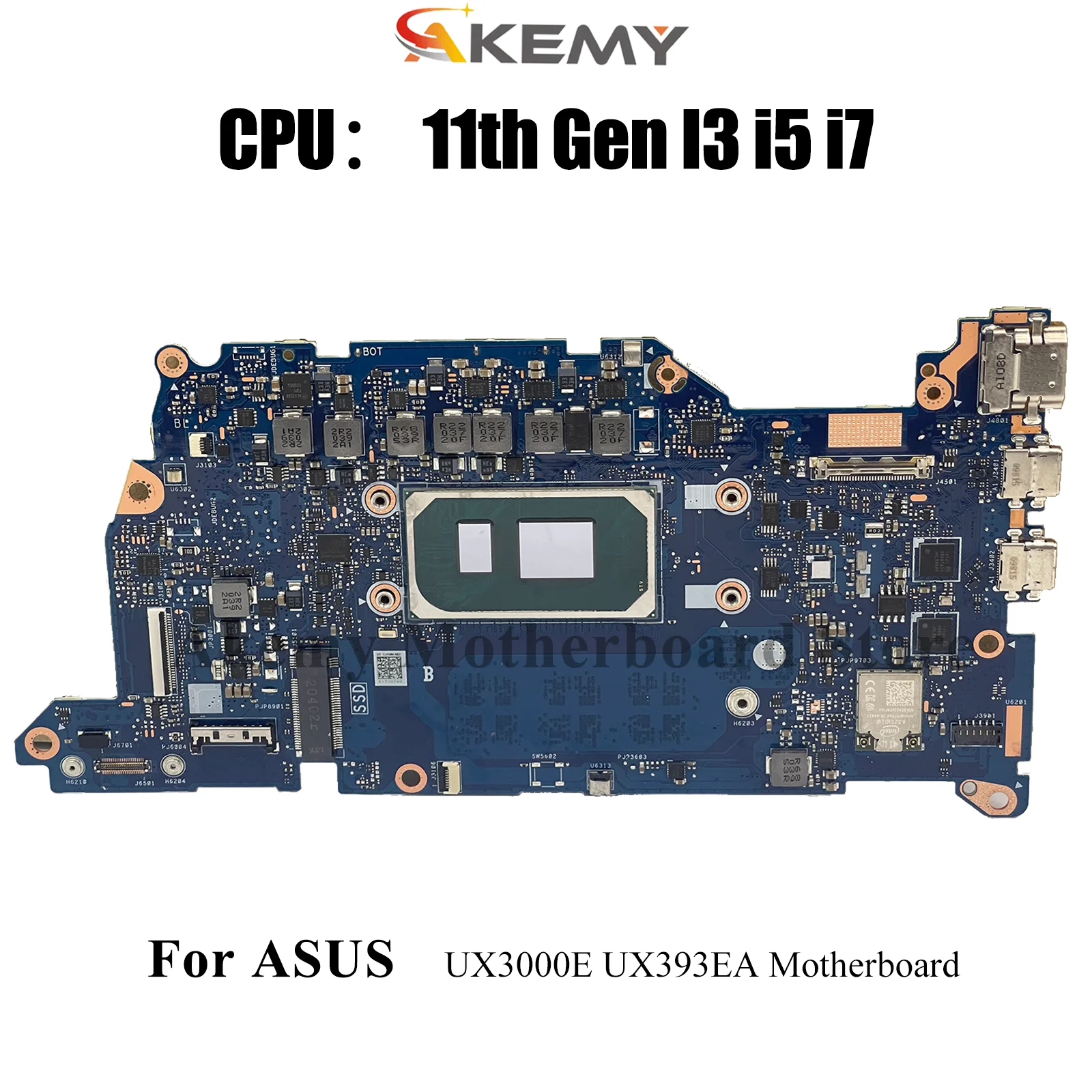 

UX393EA Laptop Motherboard For ASUS ZenBook UX3000E UX393EA UX393E Notebook Mainboard With 11th Gen I3 i5 i7 100% tests OK stk