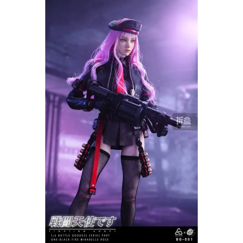 Gloednieuwe Voorraad POPTOYS KLEUR Originele Battle Angel Black Fire Mirabell Ross 1/6 Beweegbare Pop Model Gift Collectible Decoratie