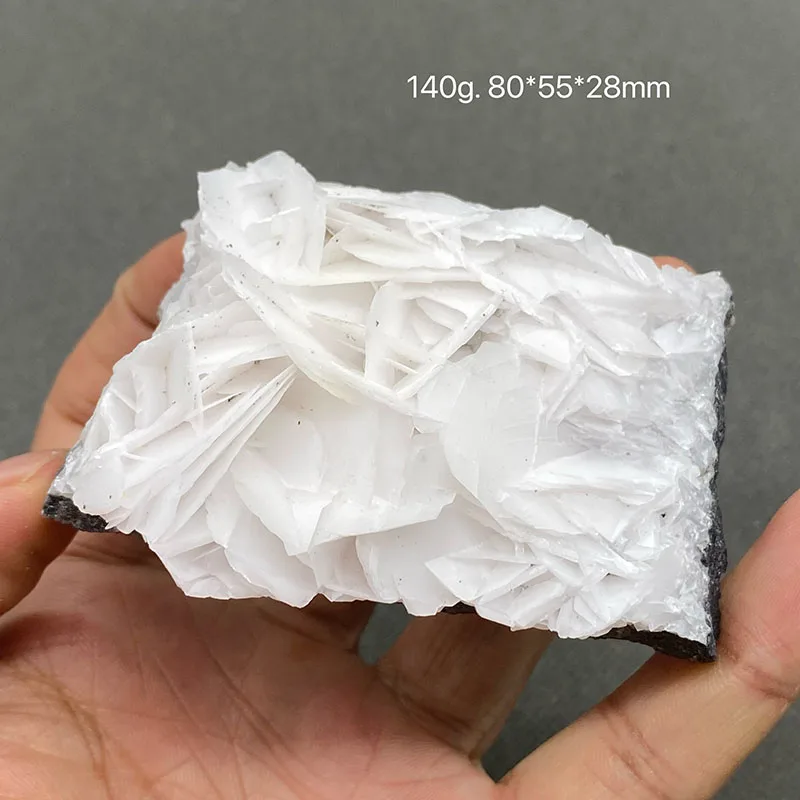 100%Natural white flake  fluorescence calcite（Fluorescent effect pink） rough specimen crystal quartz gemstone