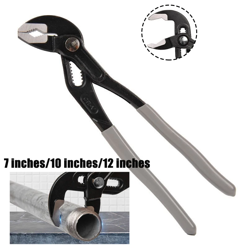 Set Quick Release Water Pump Pliers V-Jaw Tongue Groove Joint Pliers Set 10Inch 12Inch Fast Adjustable Channel Locks Plier