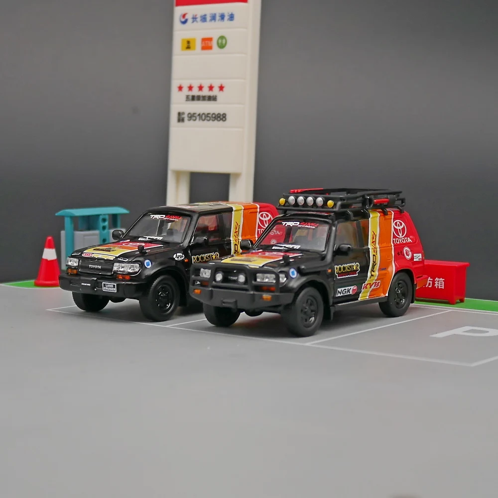 

Литой под давлением мастер, масштаб 1:64, Toyota Land Cruiser LC80, модель автомобиля из сплава, Коллекционная игрушка, подарок, сувенир, украшение для дисплея