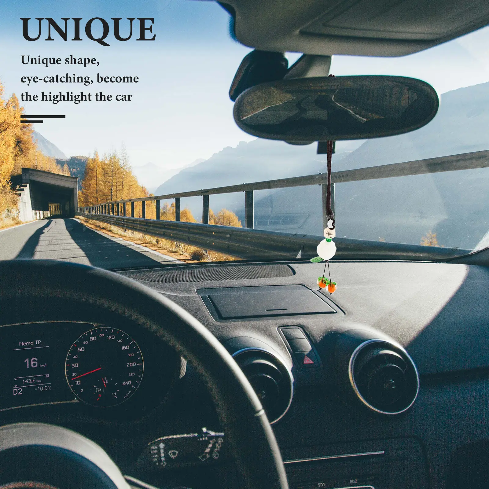Car Pendant Feng Shui Rearview Mirror Resin Car Interior Decoration Lucky Charm Amulet Wealth Peace Hanging Accessory