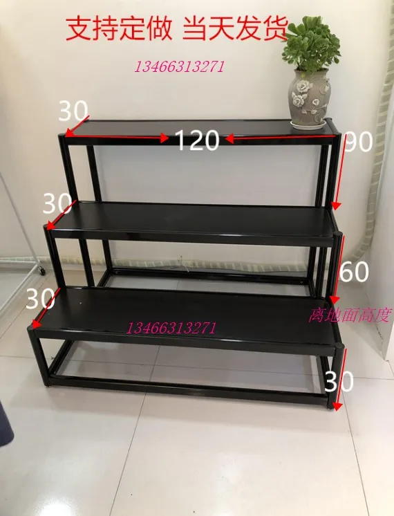 

Free shipping ladder flower shop display rack, balcony , exhibition k, flower step rack, potted flower step