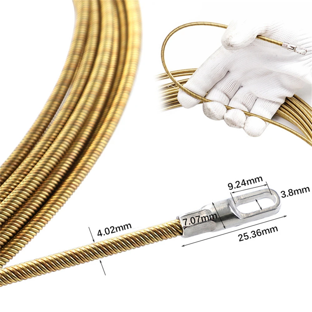 Enfiador de Cabo Elétrico 50 30 35 30 15 10 5m Ferramenta Extrator de Cabo Puxando Varas Através de Parede Conduíte Fio Fibra de Vidro Fita de Peixe