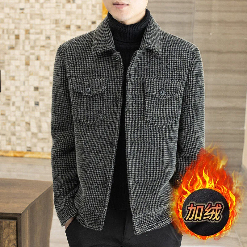 

Wool Blend Long Coat Mans Backed Support Reinforced Strengthened Fortified Buttressed Braced Propped Underpinned Sustained Style