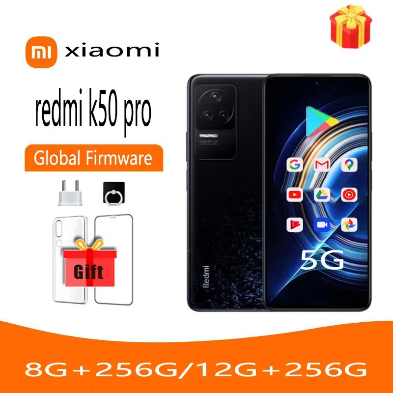 Xiaomi-teléfono inteligente Redmi K50 Pro, Rom Global, 5G, MTK Dimensity 9000, ocho núcleos, 6,67, 120W, carga rápida, 5000mAh, usado