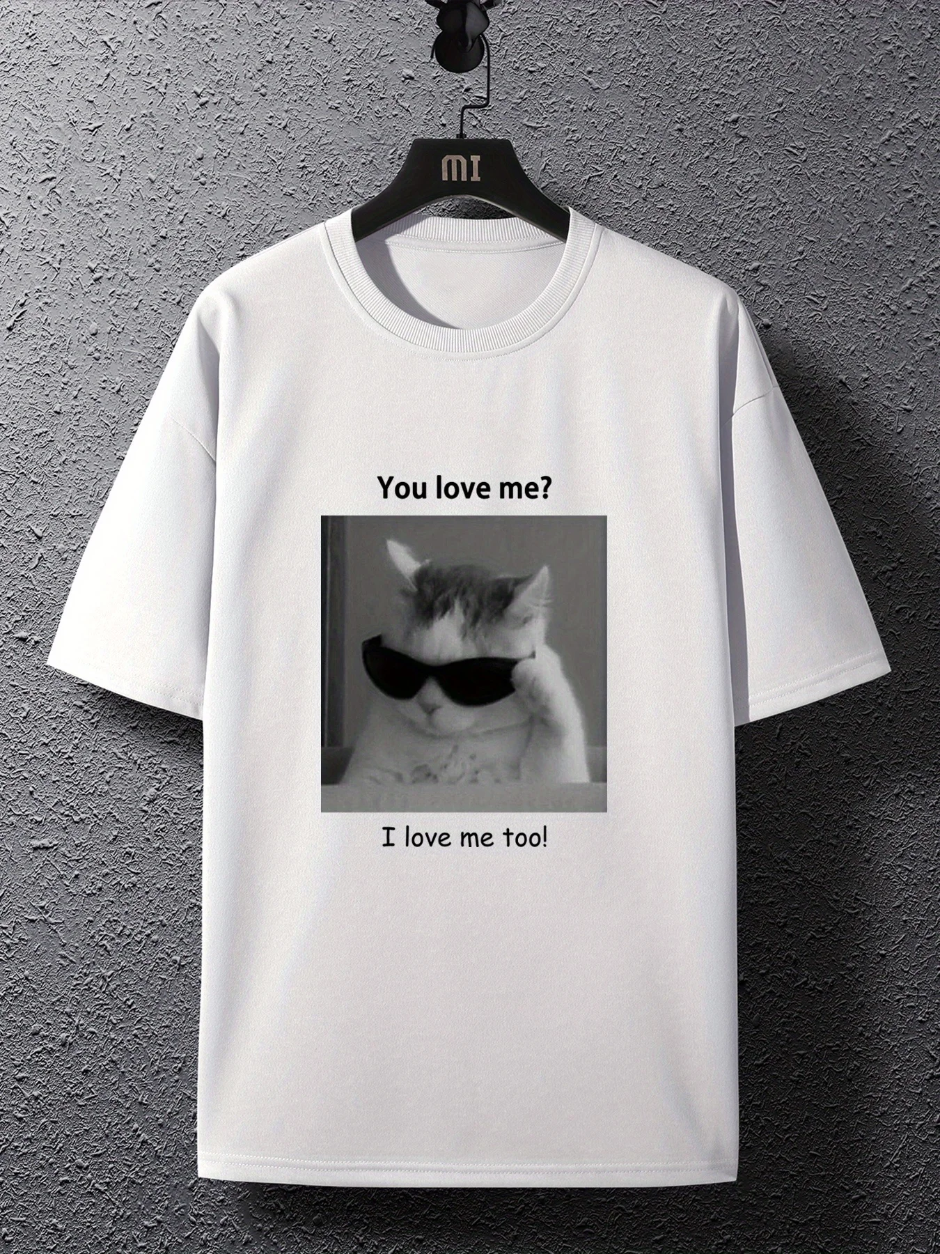 Kitten With Sunglasses Graphic Print damski kreatywny top na co dzień z krótkim rękawem i okrągłym dekoltem T-shirt odzież damska na lato