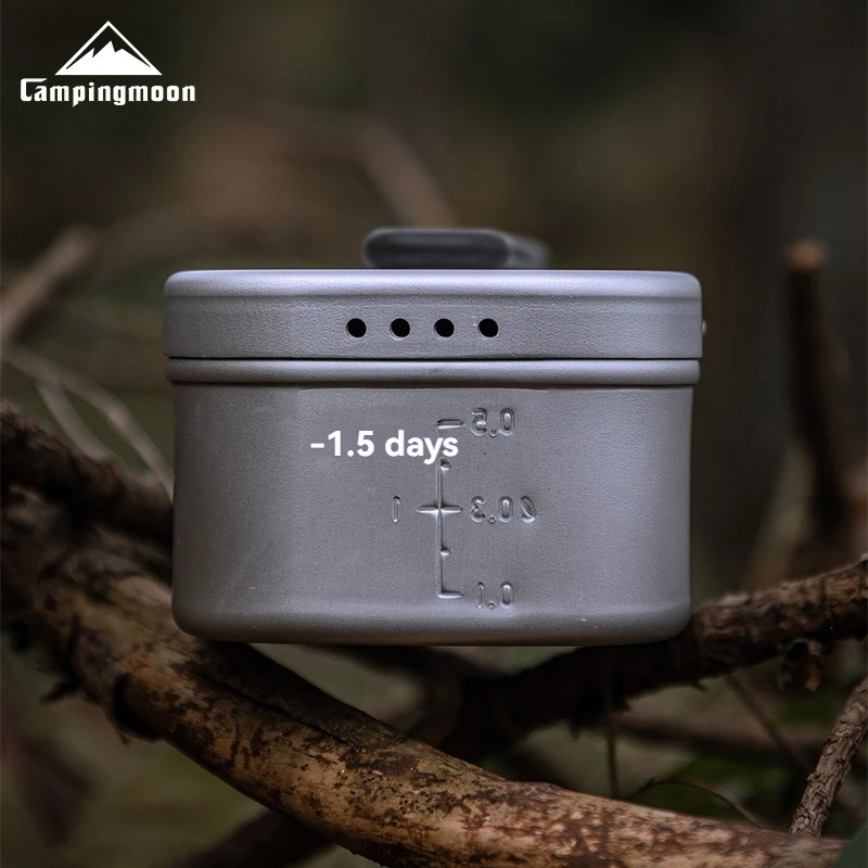 CAMPINGMOON S-1609 Small Outdoor Cookware Portable Picnic Bento Box Camping Pressure Relief Stewed Rice Aluminum Lunch Box view 5