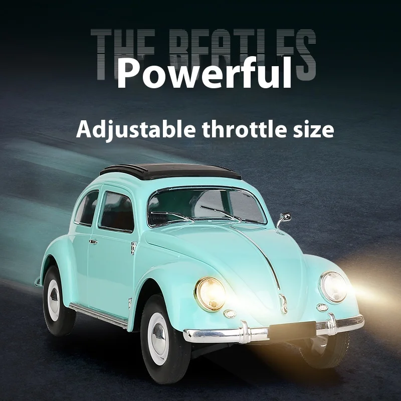 1:16 D62mini Pełnowymiarowy Model Symulacyjny Vintage Beetle Samochód Zdalnie Sterowany Driftowy Retro Styl Lata 50. Zabawka Model RC Samochód Terenowy dla Dzieci