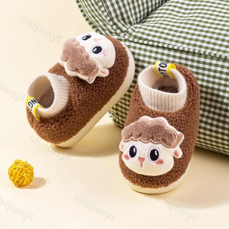 لطيف الأطفال الخريف الشتاء أحذية قطنية الأولاد أفخم رشاقته الراحة الأحذية الدافئة خفيفة الوزن لينة وحيد عدم الانزلاق الفتيات الأحذية القطيفة