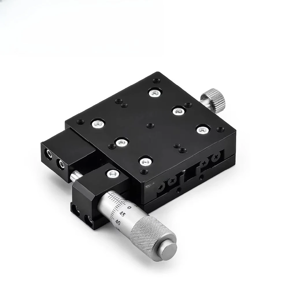 AX50/AX60/AX60-H20 Linear Guide Blocks X-Axis High Precision Manual Positioning Stage 6.5mm Travel Distance Aluminum