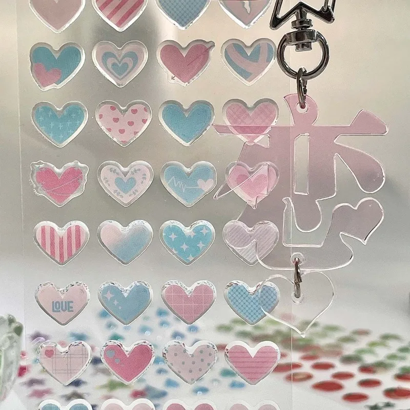 Original Reto japonés álbum de recortes diario pegatina 3D estéreo trébol y elementos de corazón Collage papelería pegatina suministros para estudiantes