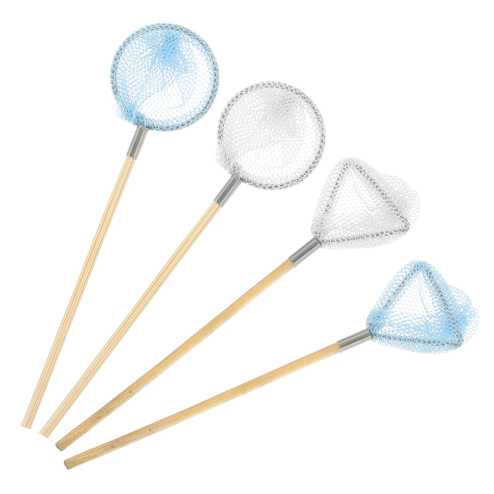 4 Pcs Fishing Net Bag Model Summer Mini House Furniture Miniature Decor Outdoor Toys Small