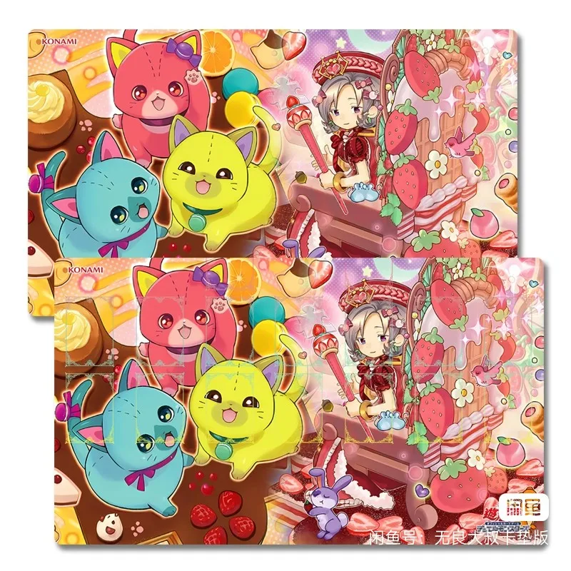Tapis de jeu Yugioh Madolche Mini Meowcaroons Yu-Gi-Oh! Tapis de jeux de cartes à collectionner TCG OCG, plaque de duel, tapis de souris en caoutchouc