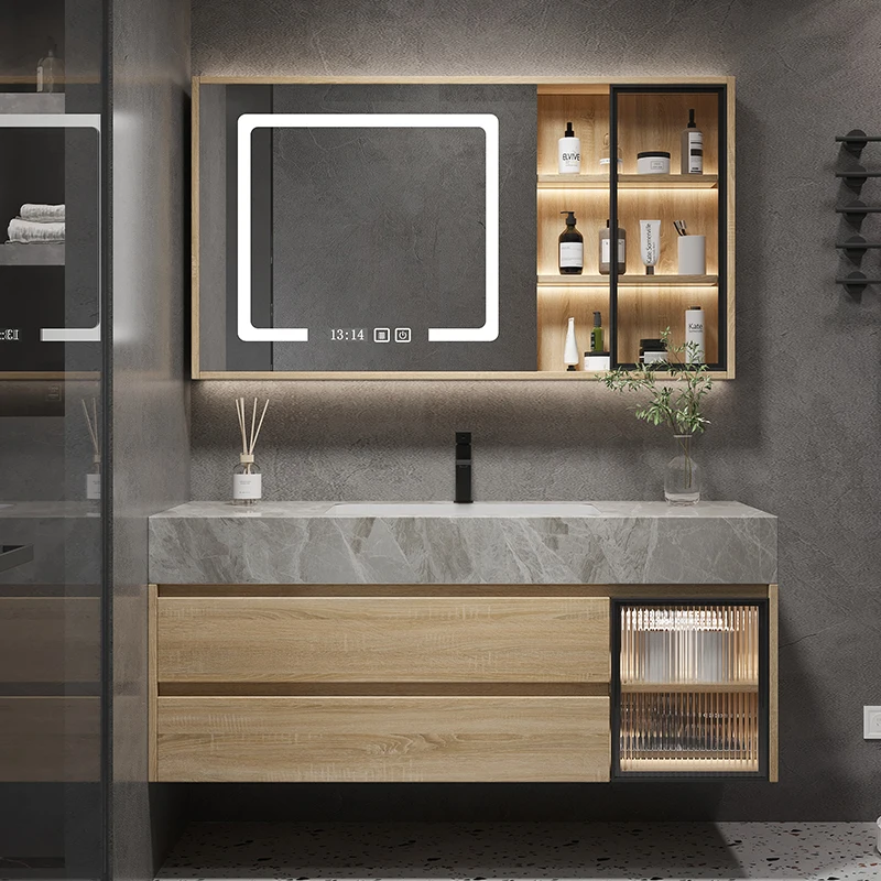 

Entrance Storage Bathroom Cabinets Mirror Wall Shelf Vanity Bathroom Cabinets Narrow Washbasin Gabinete Home Furniture YX50BC