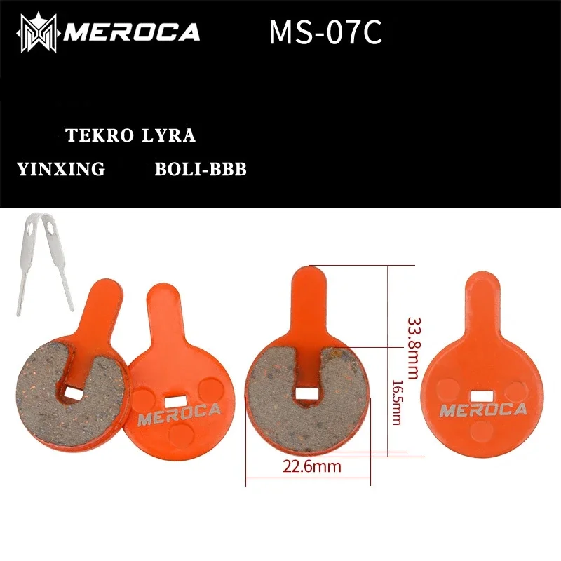 MEROCA MTB Bike Resin Iamok Disc Brake Pads Compatible With Shimano M355 XT XTR BB5 BB7 1 Pair Bicycle Parts