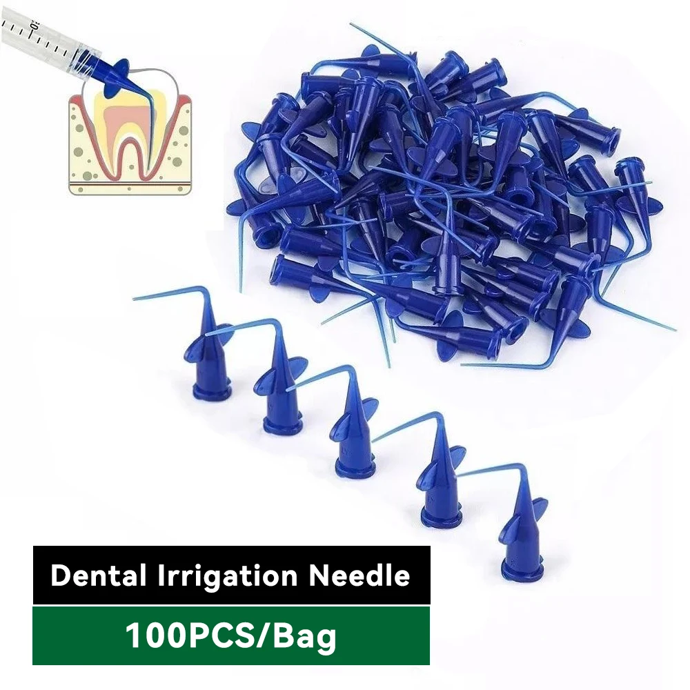 

50/100PCS Dental Disposable Syringe Tip Endodontic Endo Irrigation Root Canal Butterfly Needle 0.25mm Dentistry Cleaning Tool