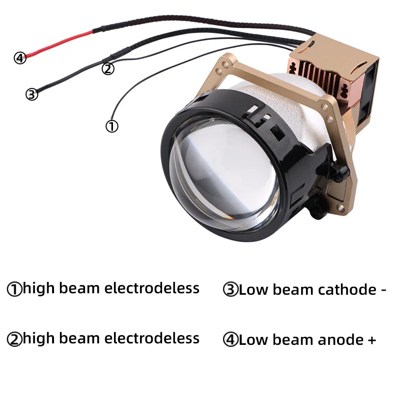 XP6 3.0 Led Headlights Lens CSP 3570 White 6000K High Power 140W High Low Beam Bi Led Projector Lens 3Inches Headlight