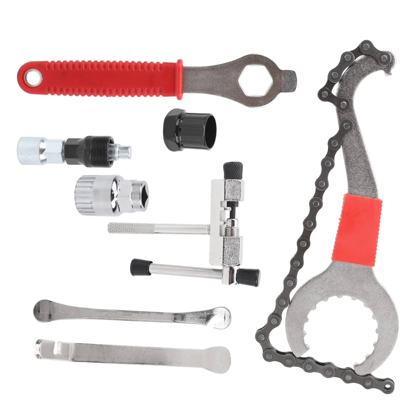 

Набор инструментов для снятия велосипедного шестеренчатого механизма и цепи, 7 предметов, многофункциональный, для ремонта велосипедов