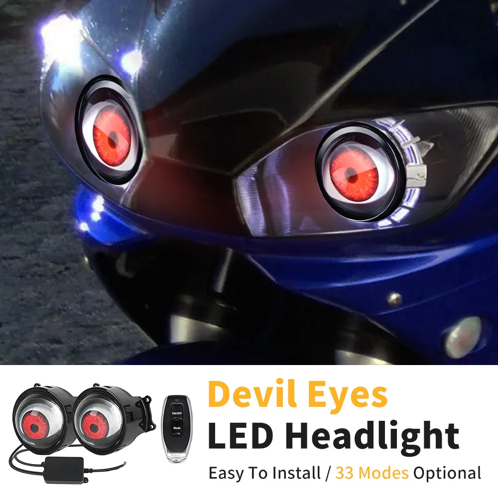 

Phantom Beam 3Inch LED Headlight Dynamic Sweeping Turn Signal Full Function Wireless Remote Control Installation Kit 6/33 Model