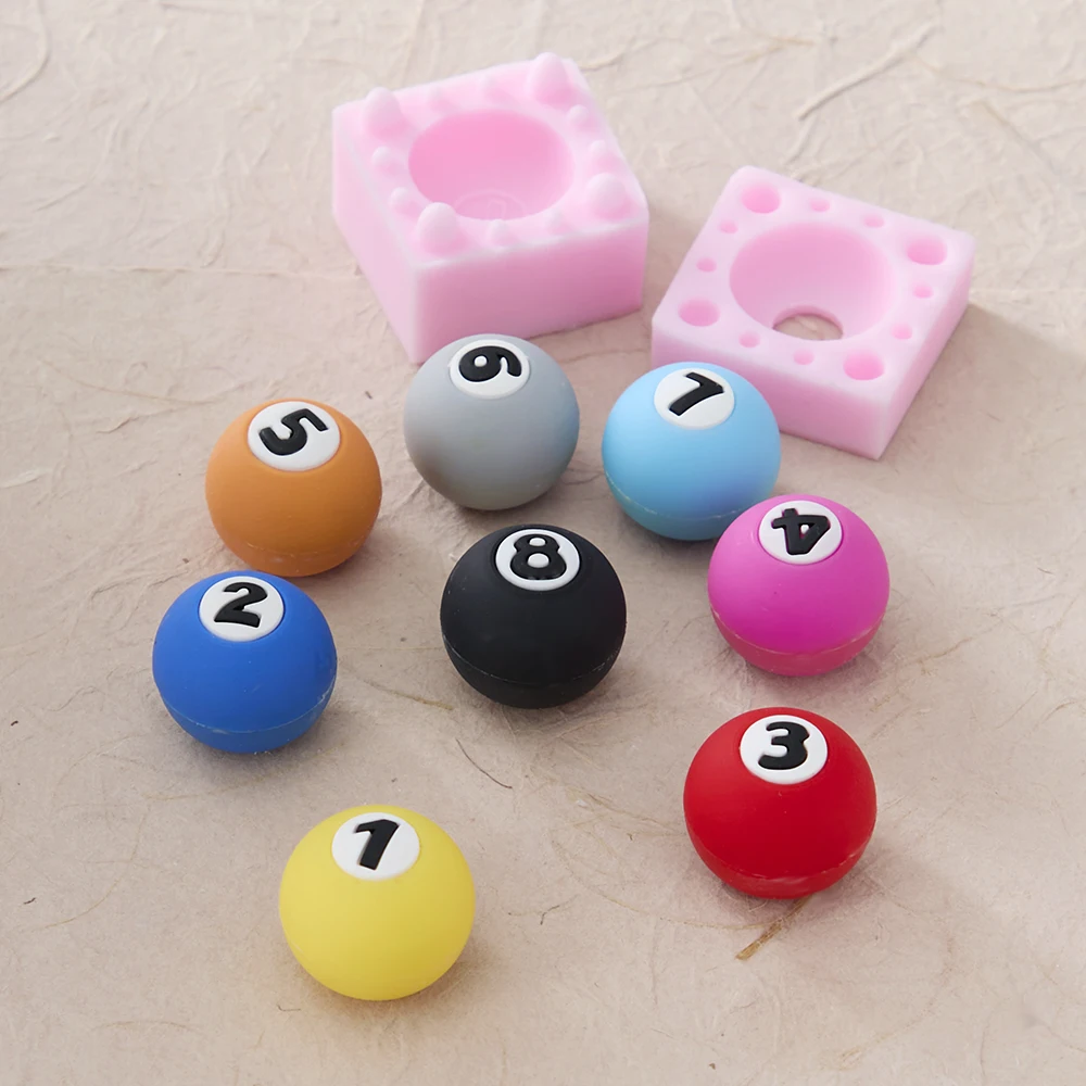 

Cartoon Digital Billiards Silicone Mold Fondant Candy Chocolate Mould Baking Tools Diy Plaster Epoxy Reisn Mold Cake Decoration