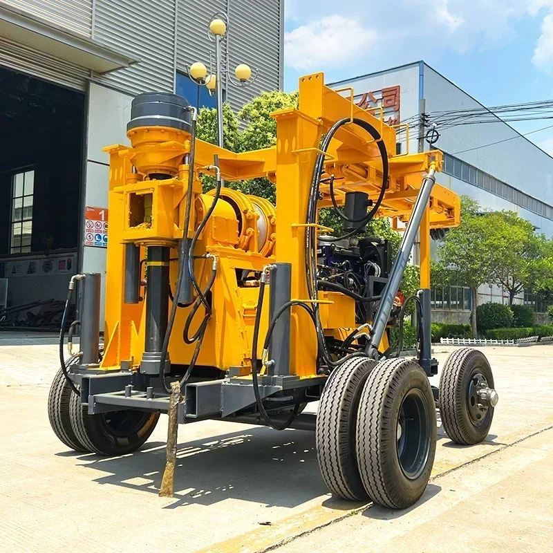 Diesel Wheels Water Well Drilling Rig Full Hydraulic Core Drilling Rig Machine Core Drilling Machine Portable For Mining