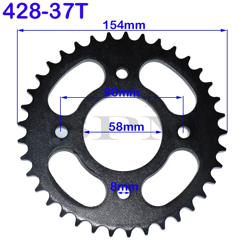 Motorcycle scooter gear 420/428 37T 41T 48T tooth 58mm / 90mm rear sprocket Fit For ATV Go Kart Quad Bike off-road motorcycles