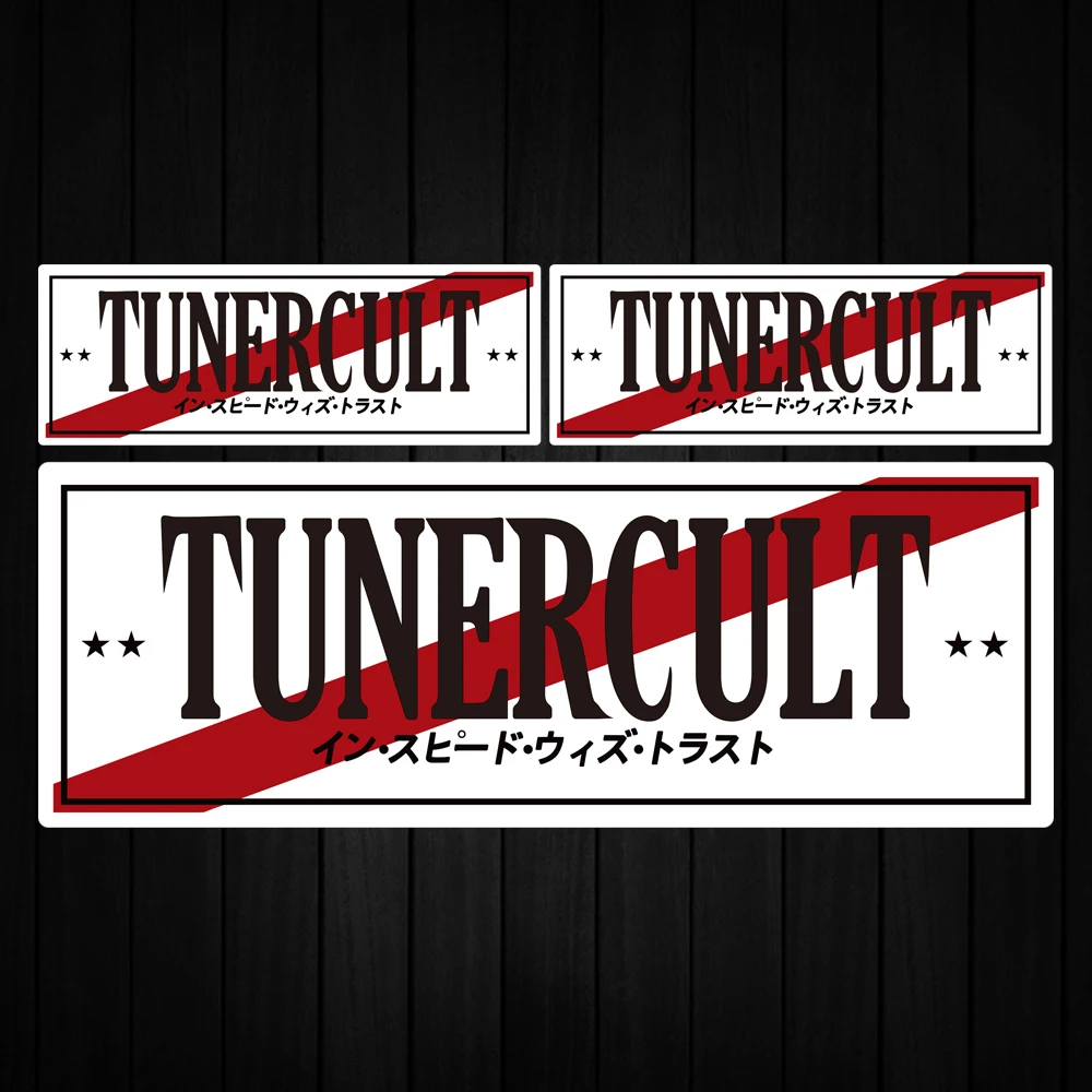 

3PCS/Lot Reflective JDM Tunercult Car Styling Stickers Decals Vinyl Decoration Auto Rear Windshield Body For Honda Mitsubishi