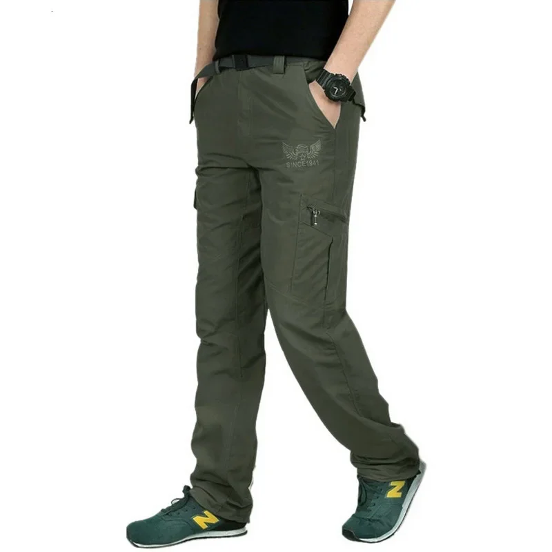 Pantalones informales de secado rápido para hombre, pantalón de estilo militar, táctico, ligero, impermeable, Verano