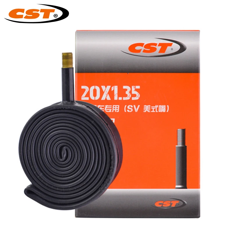 CST 20x1.2 20x1.35 20x1.5/1.75 20x1.9/2.125 Bicycle Tire Tube 20 Inch 406 MTB Road Bike CST Rubber Schrader Presta Valve Tube