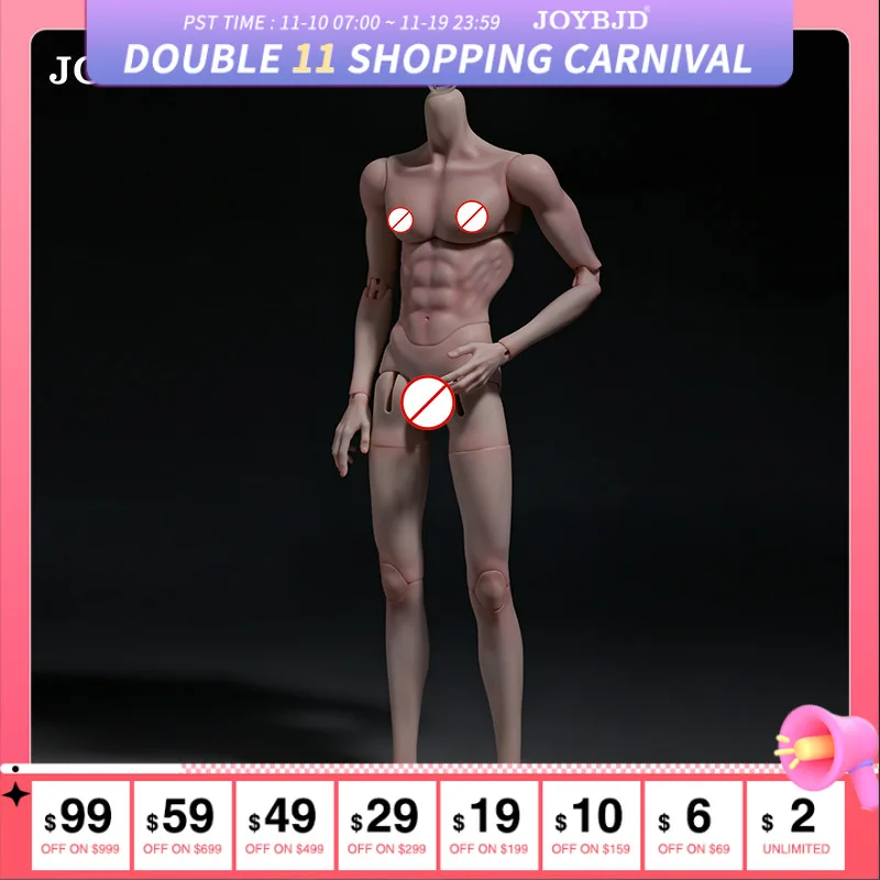 

Bailang Bjd Doll 1/4 Male Body Grown Men with Muscles Joints Can Move Joybjd Nude Doll