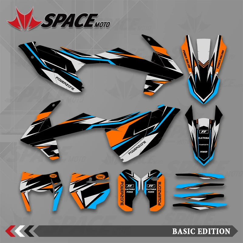 

SPACE MOTO графический фон наклейки наклейки мотоцикл для KTM 16-18SXF 17-19EXC
