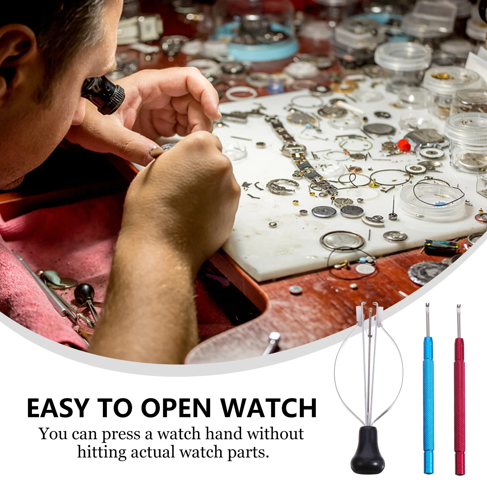 

3Pcs Watch Needle Picker Nonslip Clamp Hand Remover Portable Picker Holsters for Watch Repair Tools Professional Disassembling