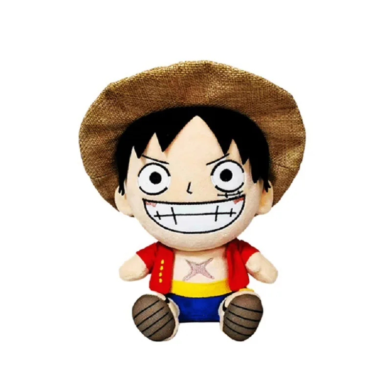 New 25cm Luffy Zoro Chopper Plush Doll Toys Anime One Piece Character Stuffed Animals Cute Pop Doll Pillow Boys Birthday Gifts