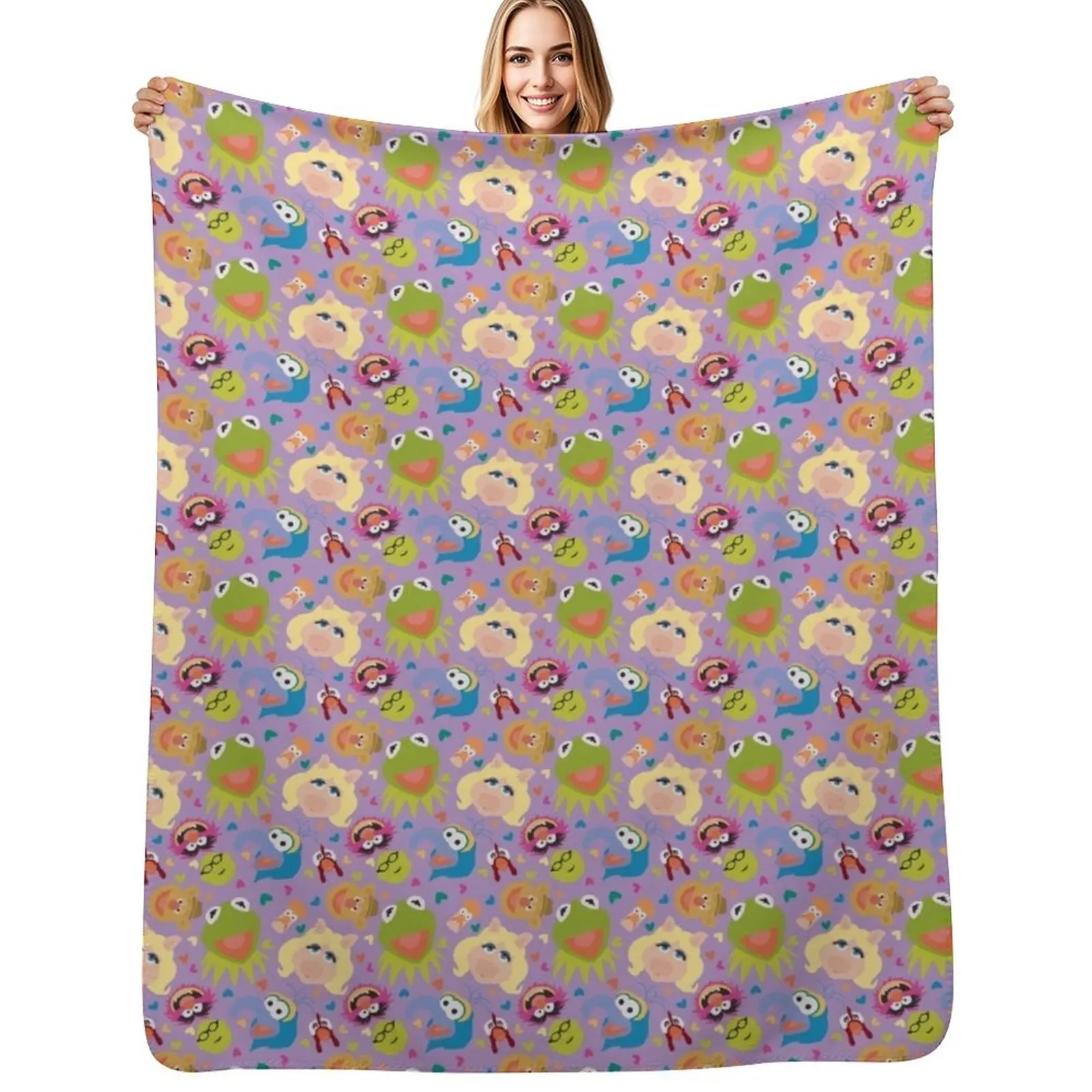 

muppetmania Throw Blanket No Pilling Soft Warm Blanket for Bed