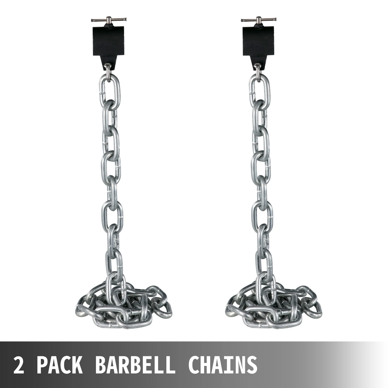 VEVOR Cadenas de Elevación Sólidas para Cuerpo 20 kg Cadena Levantamiento Pesas Plata 1.6m Ajustable Enlace Cadena Hueco Olímpicos Color Plata Cadena Entrenamiento para Entrenamientos Múltiples